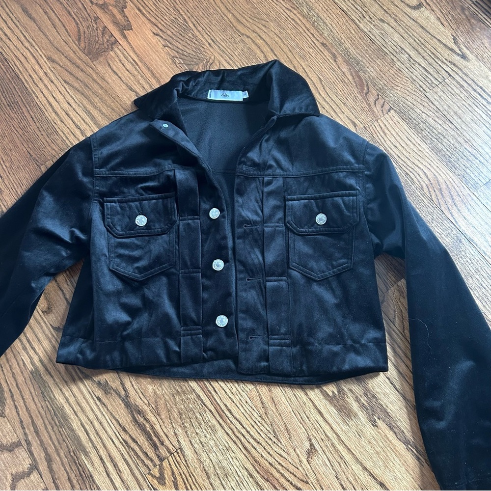 ADIKA black suede jacket